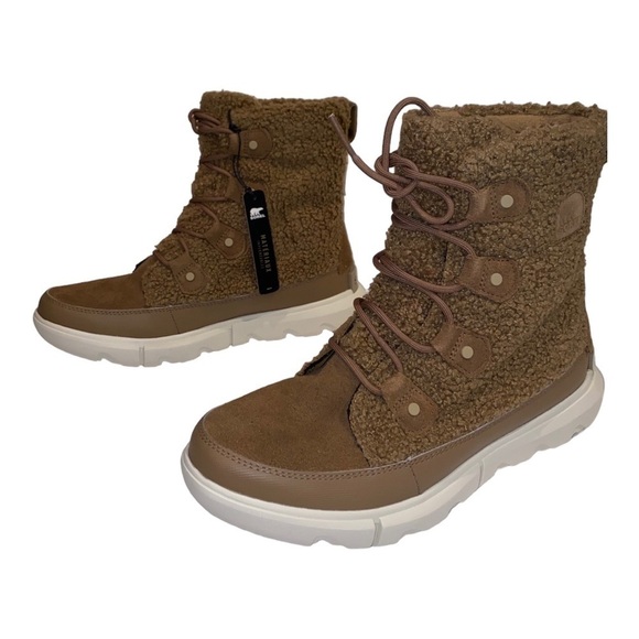 NEW Sorel Explorer II Joan Ankle Boot Faux Shearling Women 10M Ski Trail Winter - Picture 3 of 10